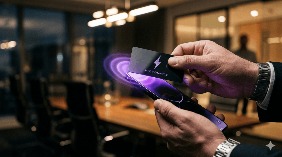 SpotPage NFC Card Tap in Executive Boardroom